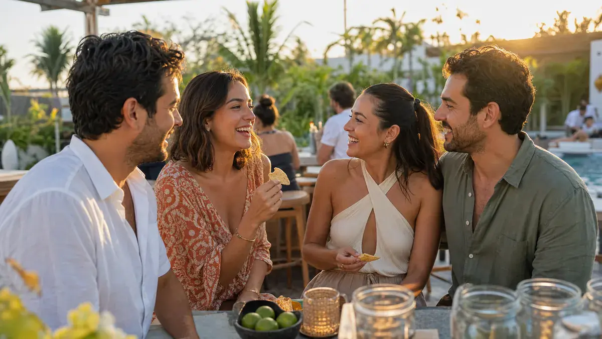 Ilustración: Cómo hacer amigos en un resort swinger sin incomodar