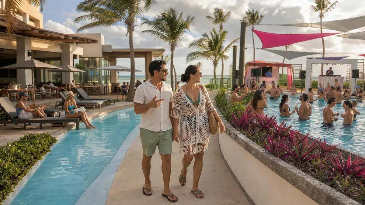 Ilustración: Cómo es Temptation Cancún vs un todo incluido normal