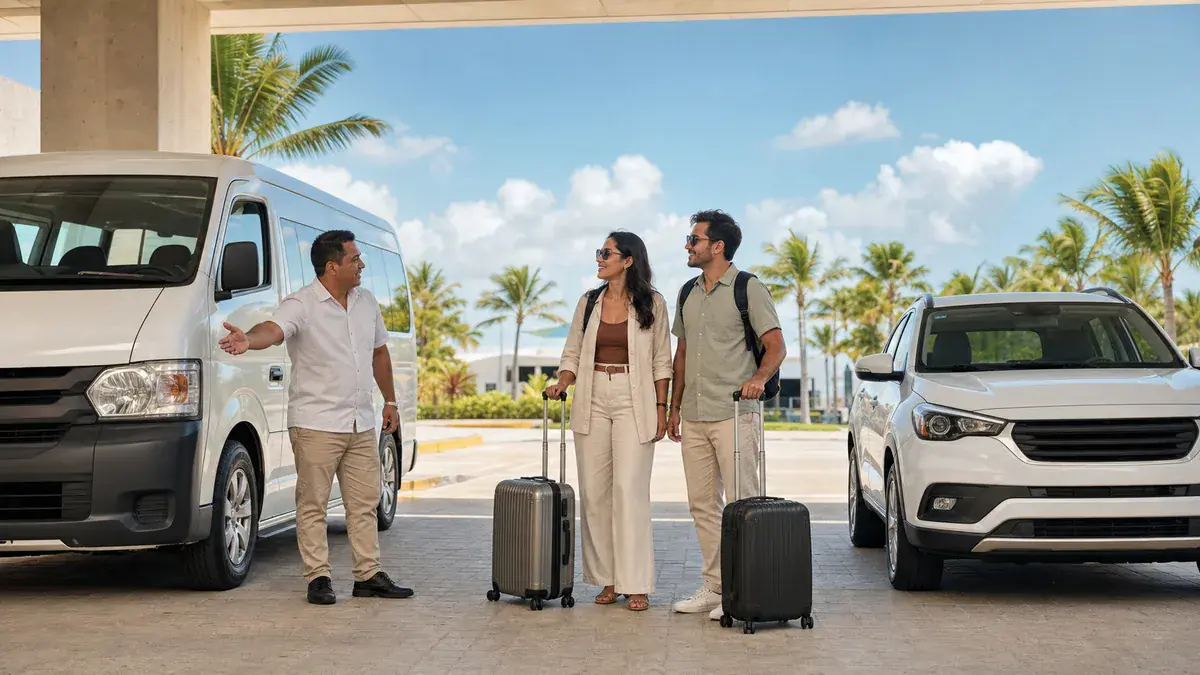 Ilustración: Transfer del aeropuerto de Cancún a Desire o Temptation